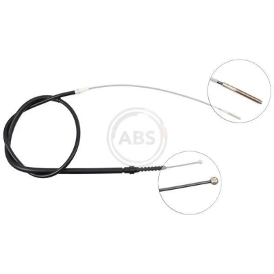 Bilde av A.B.S. K11406 Bremsekabel 1800 Skivebrems for høyre/venstre ratt VOLKSWAGEN: GOLF 2, Jetta 2