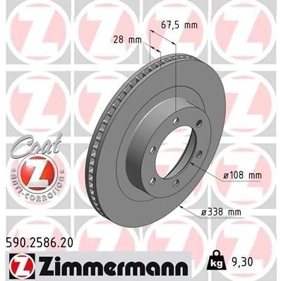 Bilde av Bremseskive, Framaksel, lexus gx, toyota land cruiser prado, 43512 60150, 60151, 60160