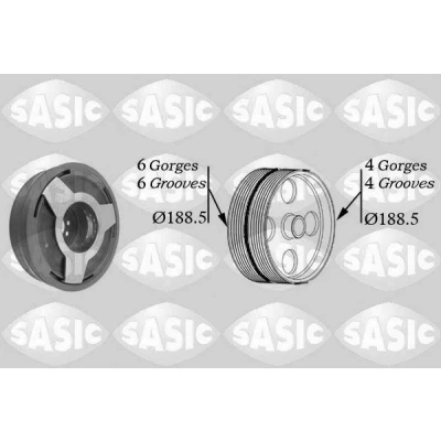 Bilde av SASIC 9001806 Remskive Veivaksel AUDI: A4 B7 Avant, B6 Avant