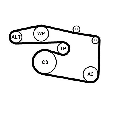 Bilde av CONTITECH 5PK1815K1 Kileribberem HYUNDAI: i30 II Hatchback, ix35 Van, ix35, KIA: Sportage III