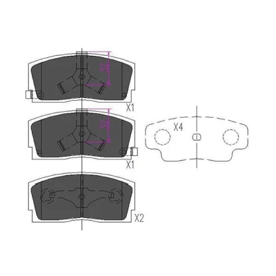 Bilde av KAVO PARTS KBP 1501 Bremseklosser med akustisk slitasjevarsel