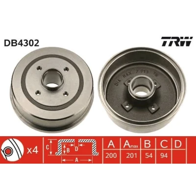 Bilde av TRW DB4302 Bremsetrommel