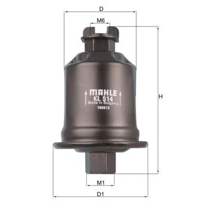 Bilde av MAHLE ORIGINAL KL 513 Drivstoffilter ledningsfilter 7,9 TOYOTA: HILUX 3 Pick up, 6 up