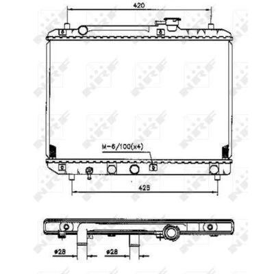Bilde av NRF 53207 Radiator Aluminium 518 350 16 Kjøleribber loddet