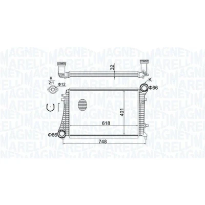 Bilde av MAGNETI MARELLI 351319204240 Ladeluftkjøler VOLKSWAGEN: Caddy 3, Passat B6 Variant
