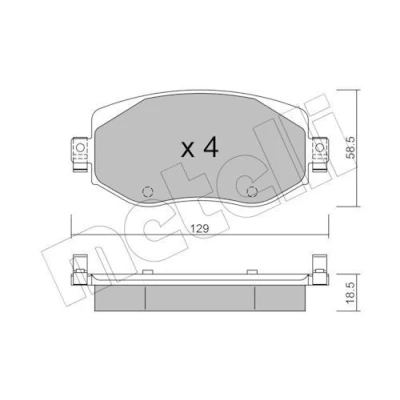 Bilde av Bremseklosser sett METELLI 22 1110 0