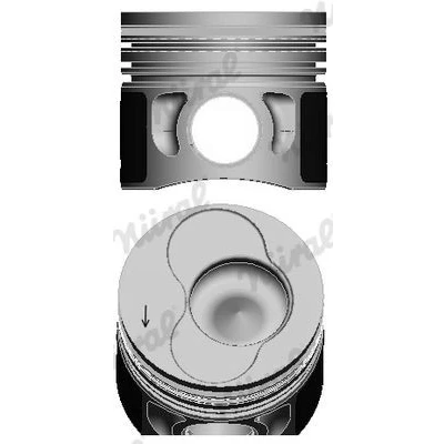 Bilde av NÜRAL 87 114907 25 Motorstempel 80 for sylinder 1, 2 med hylse boltnut, kjølekanal, kolberingbærer, trapesstempelstang