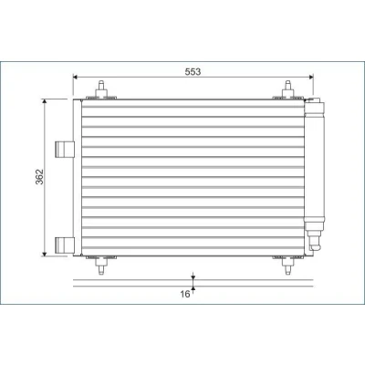 Bilde av VALEO 817526 Kondensator med tørker Aluminium 362 R 134a CITROËN: C4 I Hatchback