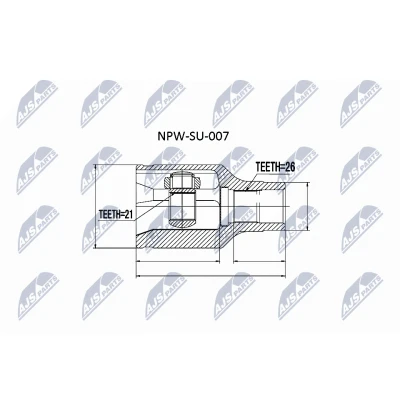 Bilde av NTY NPW SU 007 Drivknute Manuel girkasse girkassesiden SUZUKI: Liana Hatchback