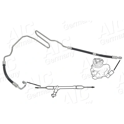 Bilde av AIC 54953 Hydraulikkslange, styring fra hydraulikkpumpe til styresnekke VOLKSWAGEN: Golf 4, Bora Sedan, AUDI: A3 Hatchback, SKODA: Octavia 1 Combi