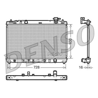 Bilde av DENSO DRM50041 Radiator Aluminium 400 728 16