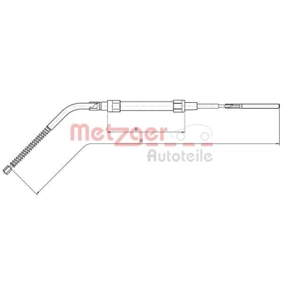 Bilde av METZGER 10.4134 Bremsekabel bakre venstre, høyre bak, 1740/1070 Trommelbrems COFLE BMW: 3 Compact