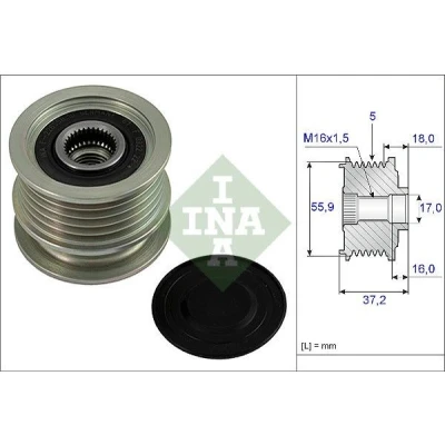 Bilde av INA 535 0009 10 Frihjul Dynamo spesialverktøy nødvendig for montering VOLKSWAGEN: Polo III Hatchback