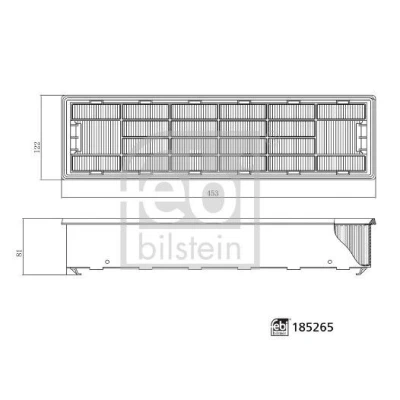 Bilde av FEBI BILSTEIN 185265 Kupéfilter pollenfilter 453 122 81