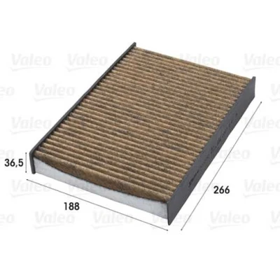 Bilde av VALEO 701000 Kupéfilter aktivkullfilter med polyfenol, soppdrepende virning, antiallergisk virkning 266 188 36 CLIMFILTER SUPREME