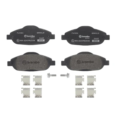Bilde av BREMBO P 61 101X Bremseklosser ekskl. slitasjevarselkontakt med bremsecaliperskruer tilbehør PEUGEOT: 3008 I, 5008 308 I Hatchback
