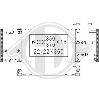 Bilde av DIEDERICHS DCM3322 Radiator 600 350 16 Climate