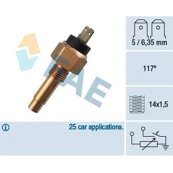 Bilde av Sensor, motortemperatur FAE 34160