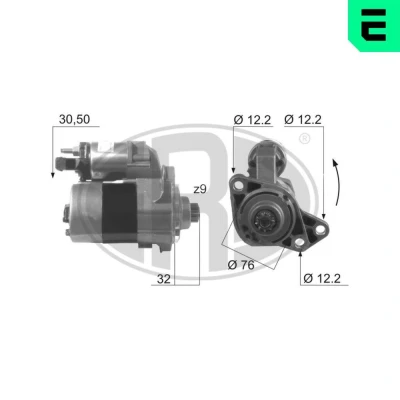 Bilde av ERA 220427A Starter 12 0,9 9 VOLKSWAGEN: Golf 4, Bora Sedan