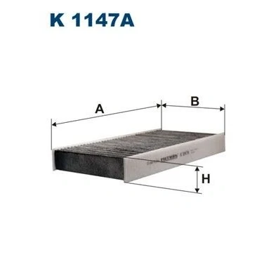 Bilde av FILTRON K 1147A Kupéfilter Karbonfilter 313 152 41 PEUGEOT: 407 SW, Sedan, CITROËN: C5 II Stasjonsvogn, Hatchback, C6 Sedan