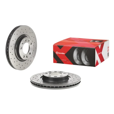 Bilde av BREMBO XTRA LINE 09.8303.1X Bremseskiver 283 26 5 perforert / ventilert belagt med skruer PEUGEOT: 508 I SW, 607 Sedan, 407 SW