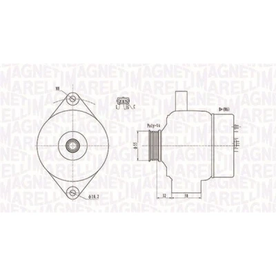 Bilde av MAGNETI MARELLI 063731803010 Dynamo 12V 75A SUZUKI: SWIFT 3, Liana Hatchback, Jimny SUV
