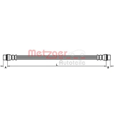 Bilde av METZGER 4110929 Bremseslange 138 RENAULT: MEGANE 3 Grandtour, 3, GRAND SCENIC