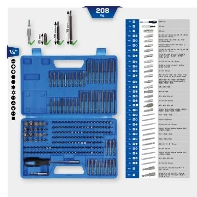 Bilde av KS TOOLS BT053208 Sett, skrutrekkerbits 208