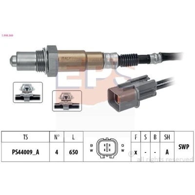 Bilde av EPS 1.998.369 Lambdasonde med festemateriell Made in Italy OE Equivalent oppvarmet, planarsonde, forsmurt gjenge KIA: cee‘d II Hatchback