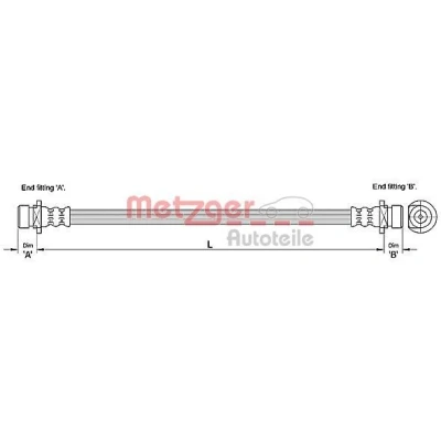Bilde av METZGER 4110183 Bremseslange 247 LAND ROVER: Freelander I SUV