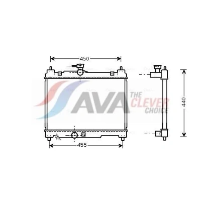 Bilde av PRASCO TOA2251 Radiator Aluminium 350 478 16 Kjøleribber loddet TOYOTA: Yaris I Hatchback