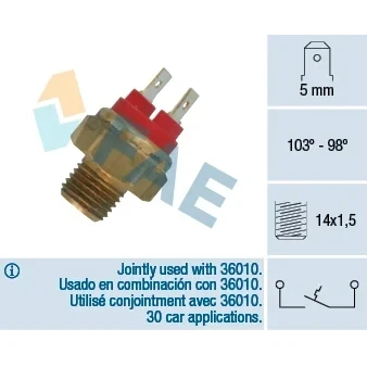 Bilde av Temperaturbryter, radiator ventilator FAE 36020