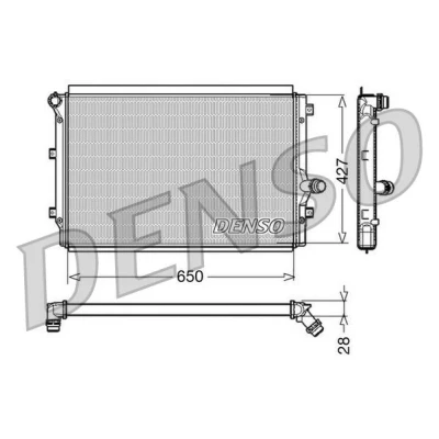 Bilde av DENSO DRM32017 Radiator Aluminium 650 427 28 VOLKSWAGEN: Touran I, Passat B6 Variant, Caddy 3, SKODA: Octavia 2 Combi, II Hatchback, Yeti