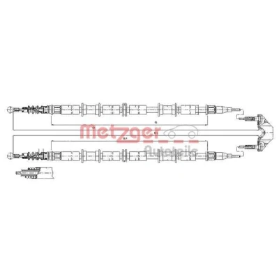 Bilde av METZGER 11.5865 Bremsekabel bak 1677/1495+1677/1495 Skivebrems COFLE OPEL: Zafira A