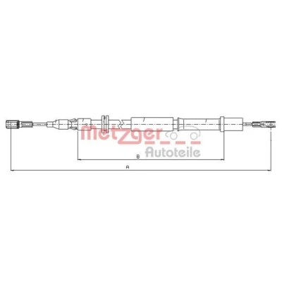 Bilde av METZGER 10.9832 Bremsekabel 1167/900 COFLE MERCEDES BENZ: Vito Minibuss
