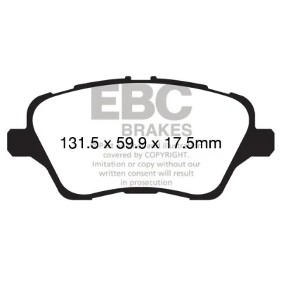 Bilde av EBC Brakes DP22149 Bremseklosser framaksel FORD: FIESTA 6, B Max, 7