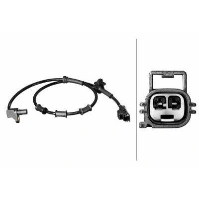 Bilde av HELLA 6PU 358 218 911 ABS Sensor med klammer impulssensor 2 polet 865mm DODGE: Ram 1500 III Standard Cab Pick up