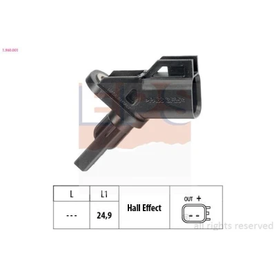 Bilde av EPS 1.960.001 ABS Sensor Made in Italy OE Equivalent FORD: KUGA 1, MONDEO 4 Turnier, S Max Mk1, VOLVO: XC60 I, MAZDA: 3 Hatchback, 5