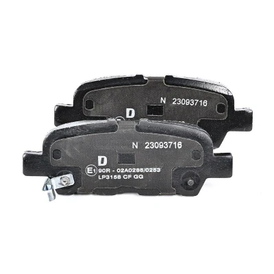 Bilde av DELPHI LP3158 Bremseklosser med akustisk slitasjevarsel antihyle blikk uten tilbehør NISSAN: NV200 / Evalia Minibuss, Leaf I, Juke