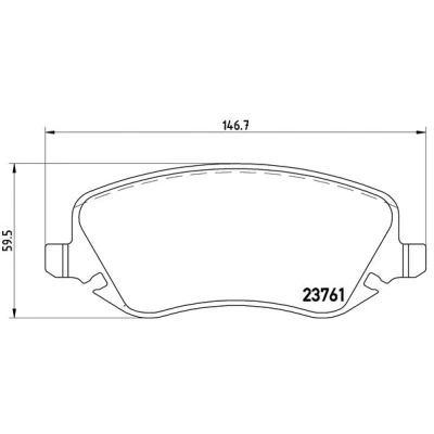 Bilde av BREMBO P 23 088 Bremseklosser inkl. slitasjevarselkontakt med bremsecaliperskruer tilbehør