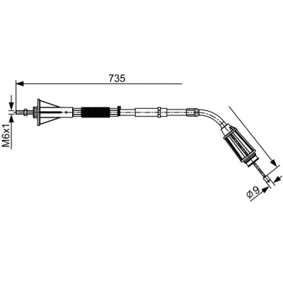 Bilde av Bremsewire BOSCH 1 987 482 554