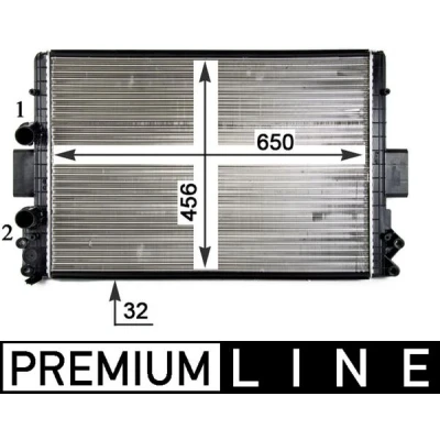 Bilde av MAHLE ORIGINAL CR 1105 000P Radiator for kjøretøy uten luftkondisjonering 650 456 32 Kjøleribber satt sammen mekanisk