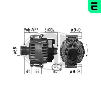 Bilde av ERA 210965A Dynamo 14V 150A MERCEDES BENZ: Sprinter 3.5 T Van, C Klasse modell, Sedan