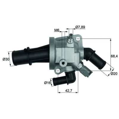 Bilde av MAHLE ORIGINAL TI 164 88 Termostat FIAT: 500 Hatchback, C Cabrio