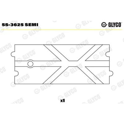 Bilde av GLYCO 55 3625 SEMI Lagerbøssing, stempelstang