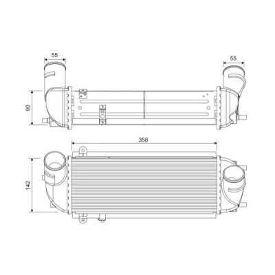 Bilde av VALEO 818692 Ladeluftkjøler Aluminium uten sensor