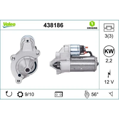 Bilde av VALEO NEW ORIGINAL PART 438186 Starter 12 2,2 10 FIAT: Ducato II Flatvogn lastebil/Chassis, Minibuss