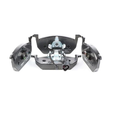 Bilde av BOSCH 0 986 494 721 Bremseklosser Low Metallic med integrert slitasjesensor antihyle blikk, kolbleklips VOLKSWAGEN: Golf 7, 7 Variant