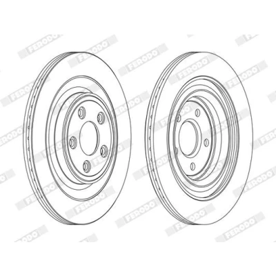 Bilde av FERODO PREMIER DDF1703C Bremseskiver 326 20 5 ventilert belagt uten skruer JAGUAR: XF Sedan, XJ XK 8 Coupé