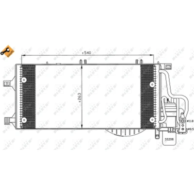 Bilde av NRF EASY FIT 35531 Kondensator med tetning tørker 11,8 8,5 Aluminium 540
